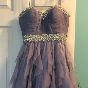 Purple glittery formal dress, perfect from prom!